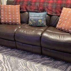 Brown 3 Seater Electric Sofa Couch