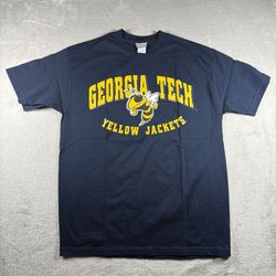 Vintage Georgia Tech Yellow Jackets Men’s L Footlocker Blue T-Shirt NEW Y2K #668