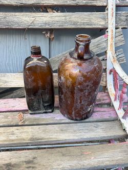 Vintage glass bottles