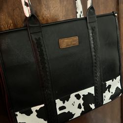 Wrangler all over cow print tote