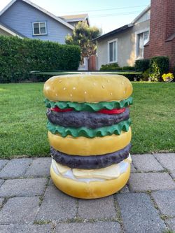 HomeGoods Viral Tik Tok Hamburger Footstool and Nightstand