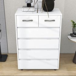 6 Drawer dresser - White
