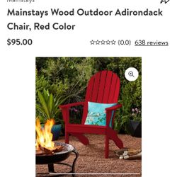 2 Brand New Red Adriondack Chairs