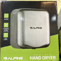 Alpine 400-10-SSB Hand Dryer - Silver NEW