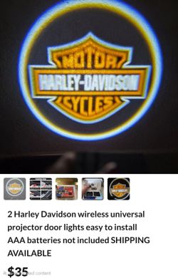 Harley-Davidson Wireless universal Car Door Projector Lights all pics sold separately SHIPPING AVAILABLE