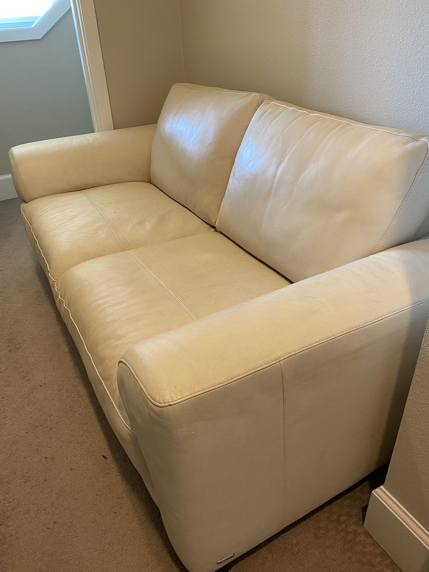 Natuzzi leather loveseat