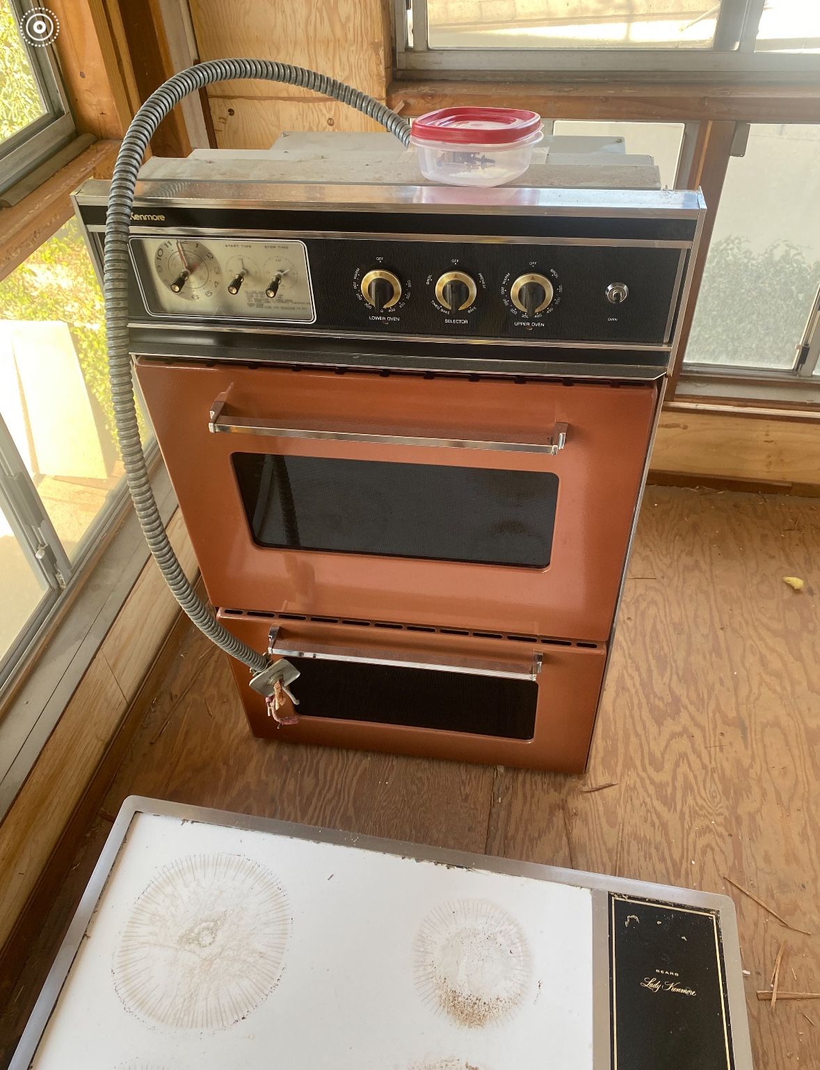 Vintage Lady Kenmore Double Oven & Stovetop Electric