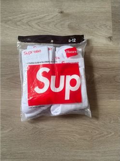 White Supreme Socks