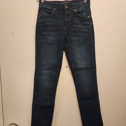 Tommy Hilfiger Girl's Size 12 Stretch Straight Leg Blue Denim Jeans 26W X 26.5L