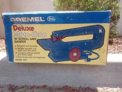 Vintage Dremel Deluxe Moto-Shop Model 572 15" Scroll Saw/Sander- New in box