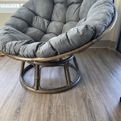 Papasan Chair + foot stool
