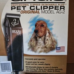 Andis Professional 2 Soeed Detachable Plus Pet Clipper The Original Model AG-2