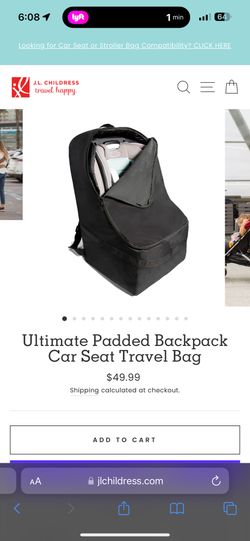 Ultimate Padded Backpack Car Seat Travel Bag