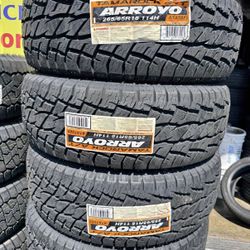 Set De Llantas nuevas 265/65R18 Marca Arroyo Con 50 000 Mil Millas De Garantía 