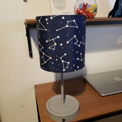 Navy Blue Astrology Kids Room Light With Gray Color
