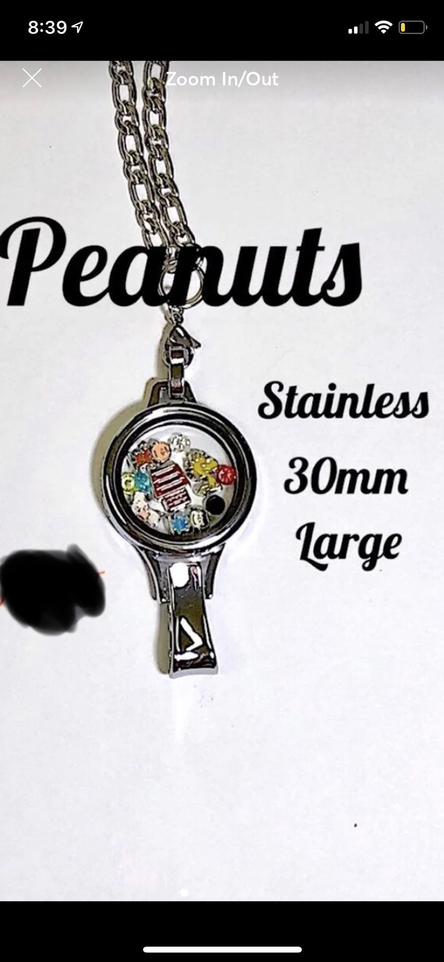 Peanuts Origami Owl like lanyard