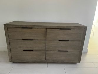 Modern Dresser and two nightstands.