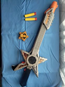 Power Rangers Ninja Steel Gold Ranger Rockstorm Guitar Blaster