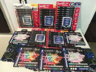 Sharpie Markers & Brush pens 10 pks total