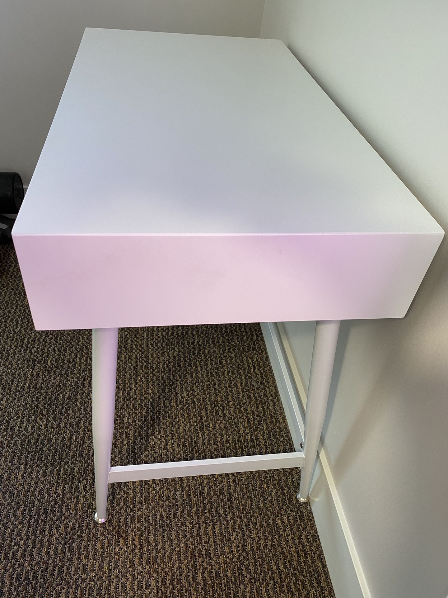 White Mid Century Modern Desk