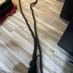 ExcÜsed Heavy Weighted Battle Exercise Training Jump Rope Men Women Total Body Workout Carrying Bag Included (Black - Regular Size)