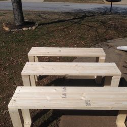 3 Benches 60 Dollars Each Solid Wood New