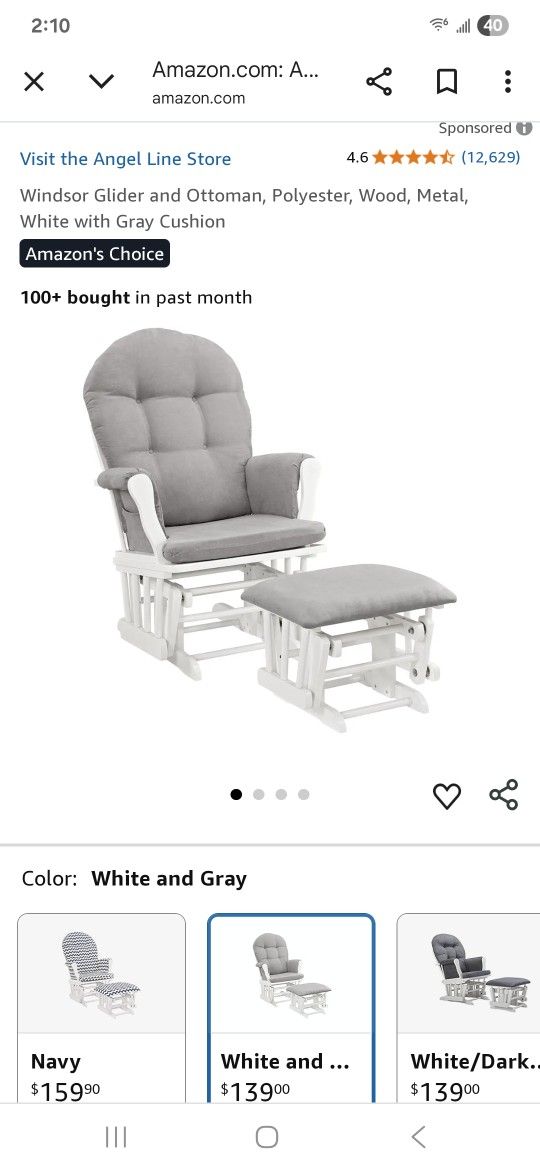 Windsor Glider And Ottoman