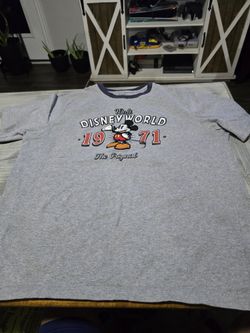 Walt Disney World original mickey mouse ringer t shirt size LARGE