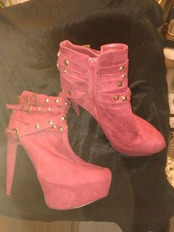 ***Price LOWERED***Studded "RED" Platform Heels Sz. 11