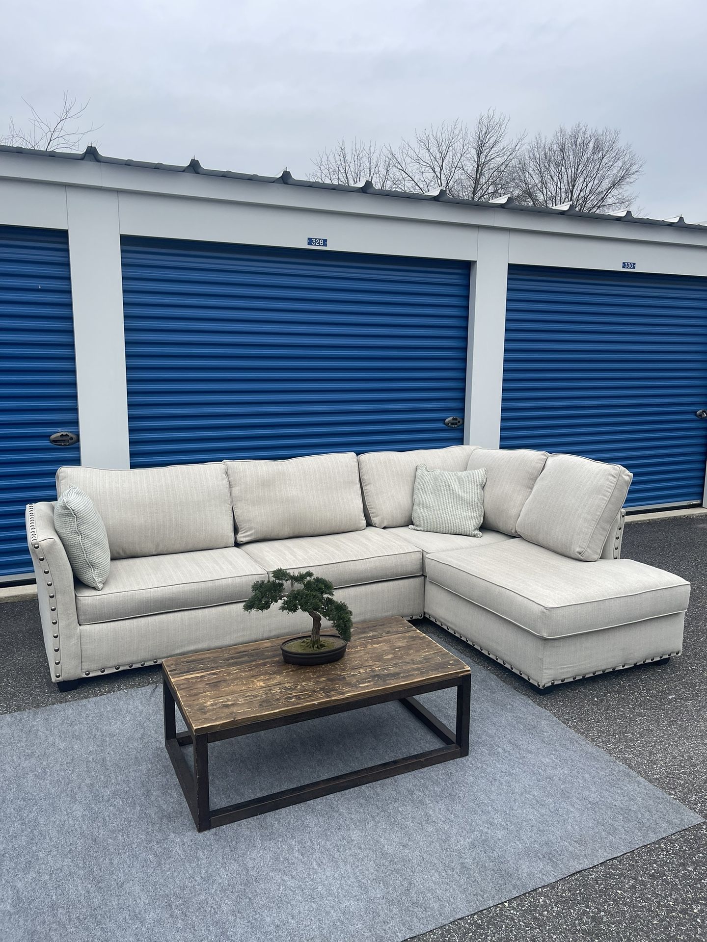 Light Gray 2 Piece Sectional