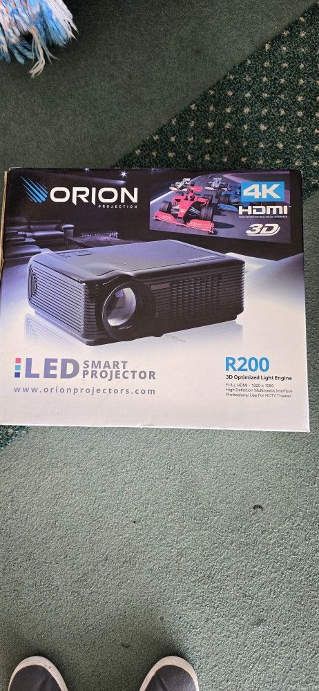 Orion R200 Led 4K HDMI Smart Projector. 400 Obo