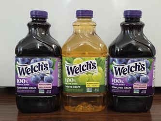 Welch's 100% Grape Juice 64 fl oz Bottle ×3