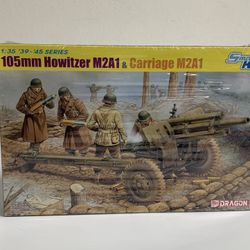 Dragon ~ 105mm Howitzer M2A1 & Carriage ~ Smart Kit ~ 1:35 Scale Kit ~ Sealed