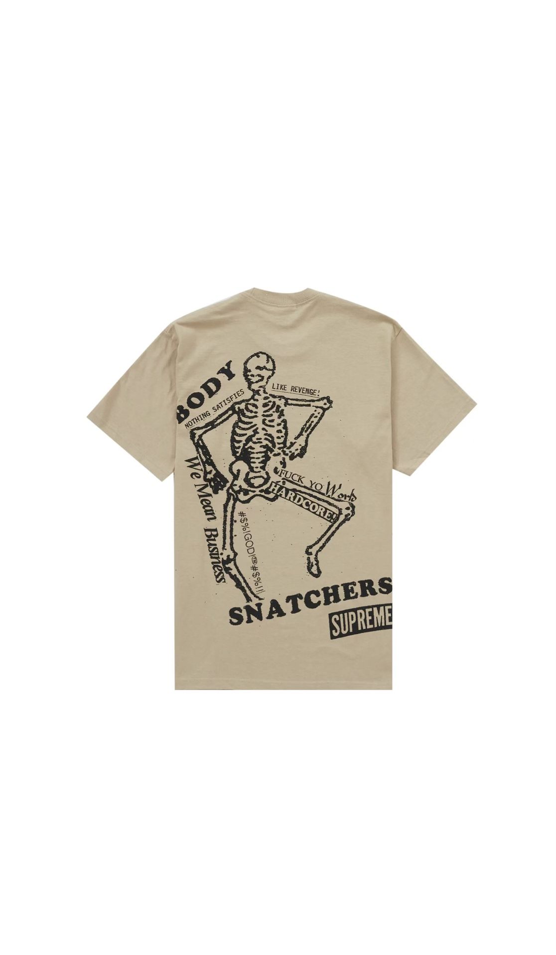 SUPREME BODY SNATCHERS TEE KHAKI SIZE X-LARGE