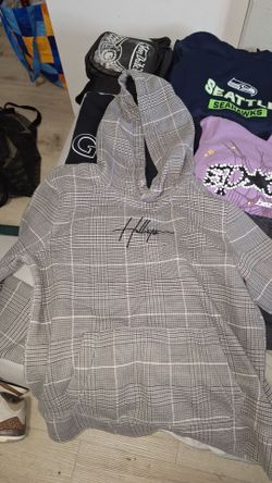 Hollister Plaid Grey Hoodie