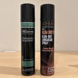 Tresemme or Loreal dry shampoo 3.4-4.3 oz: $3 each