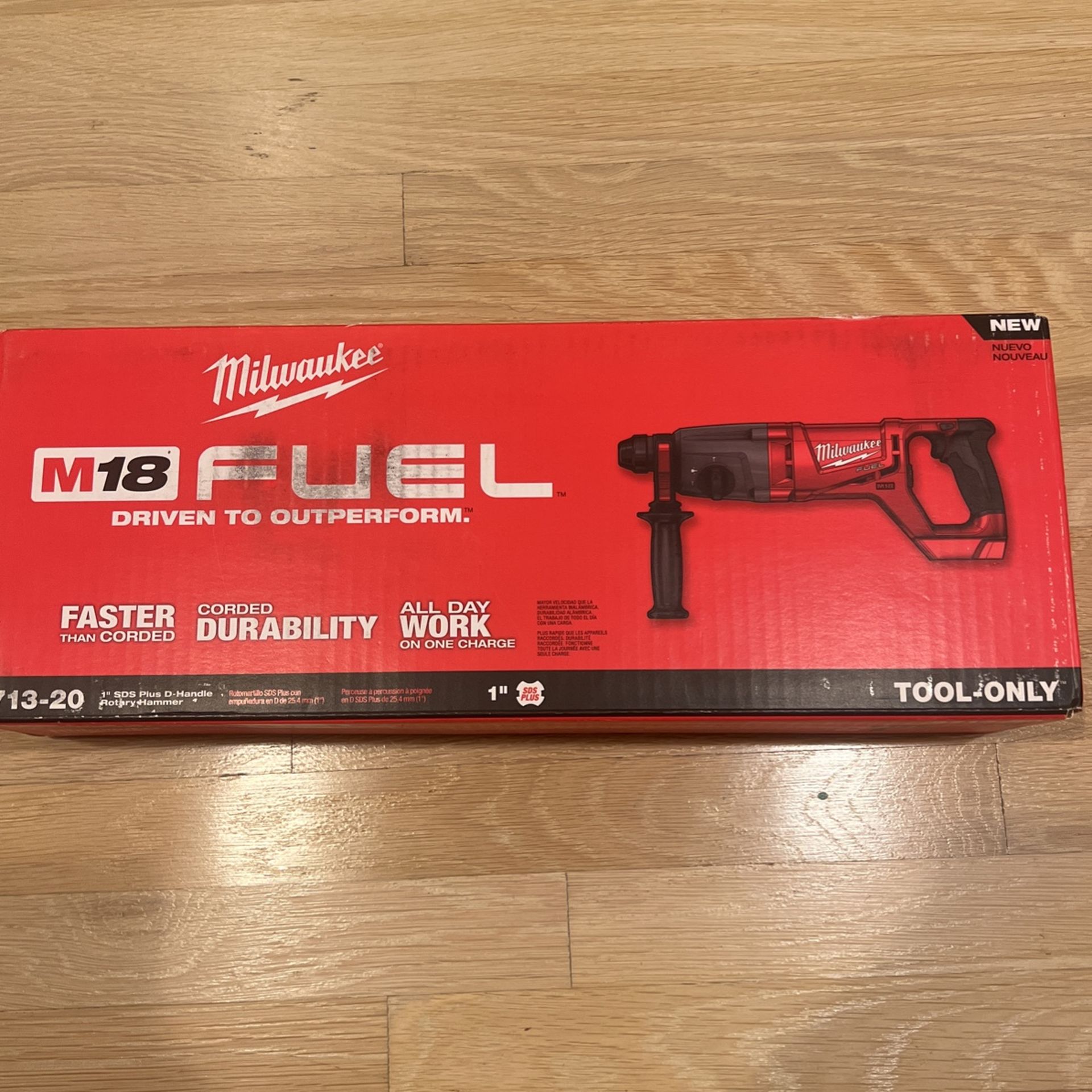 Milwaukee M18 Fuel 1” SDS Plus D-handle Rotary Hammer 2713-20