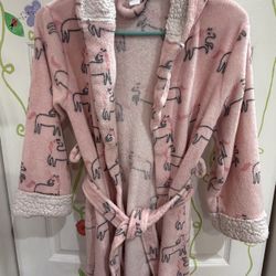Girls Pink Unicorn Robe 8/9