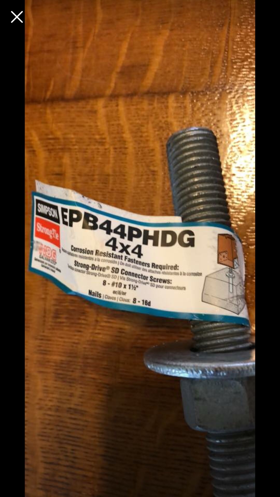 10 of Simpson strong tie 4x4 elevated post base part # EPB44PHDG