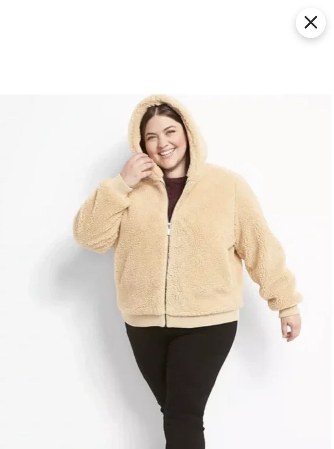 Lane Bryant, Women’s Plus, Sherpa Zip Up With Hoodie Jacket, Size 14/16, New With Tags Great Gift 🎁