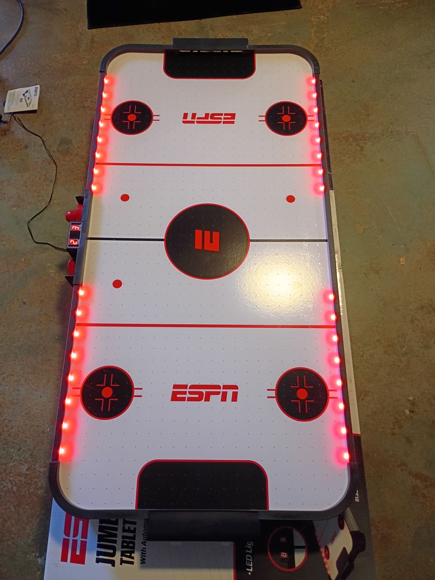 ESPN Jumbo LED Tabletop Air Hockey