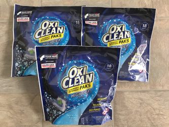 Oxi Clean Laundry Pods/Paks- 54 Total