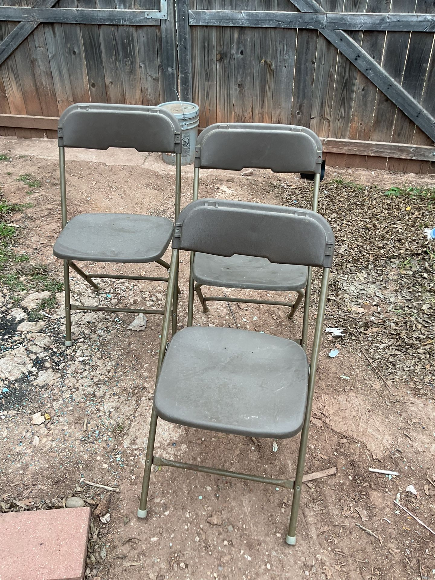 Set Of 3 Fold Up Chairs 