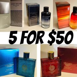 5 For $50 Dupe Colognes Pictured 100 Ml Bottles 