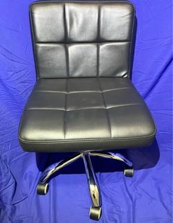 Black Faux Leather Office Chair