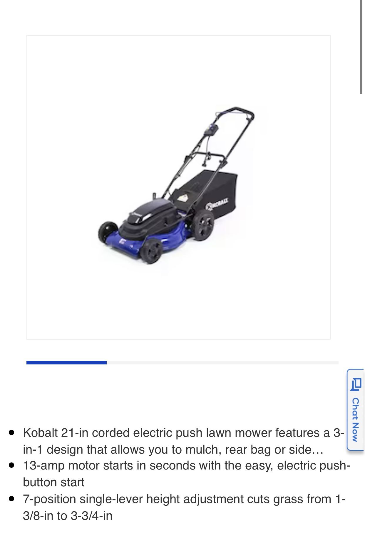 Kobalt Electric Lawn Mower 