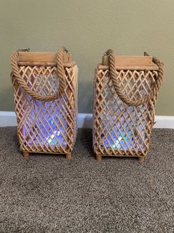 Boho lanterns with fairy lights