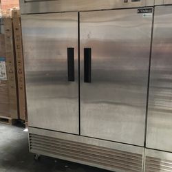 Double Doors Stainless Steel Refrigerator 