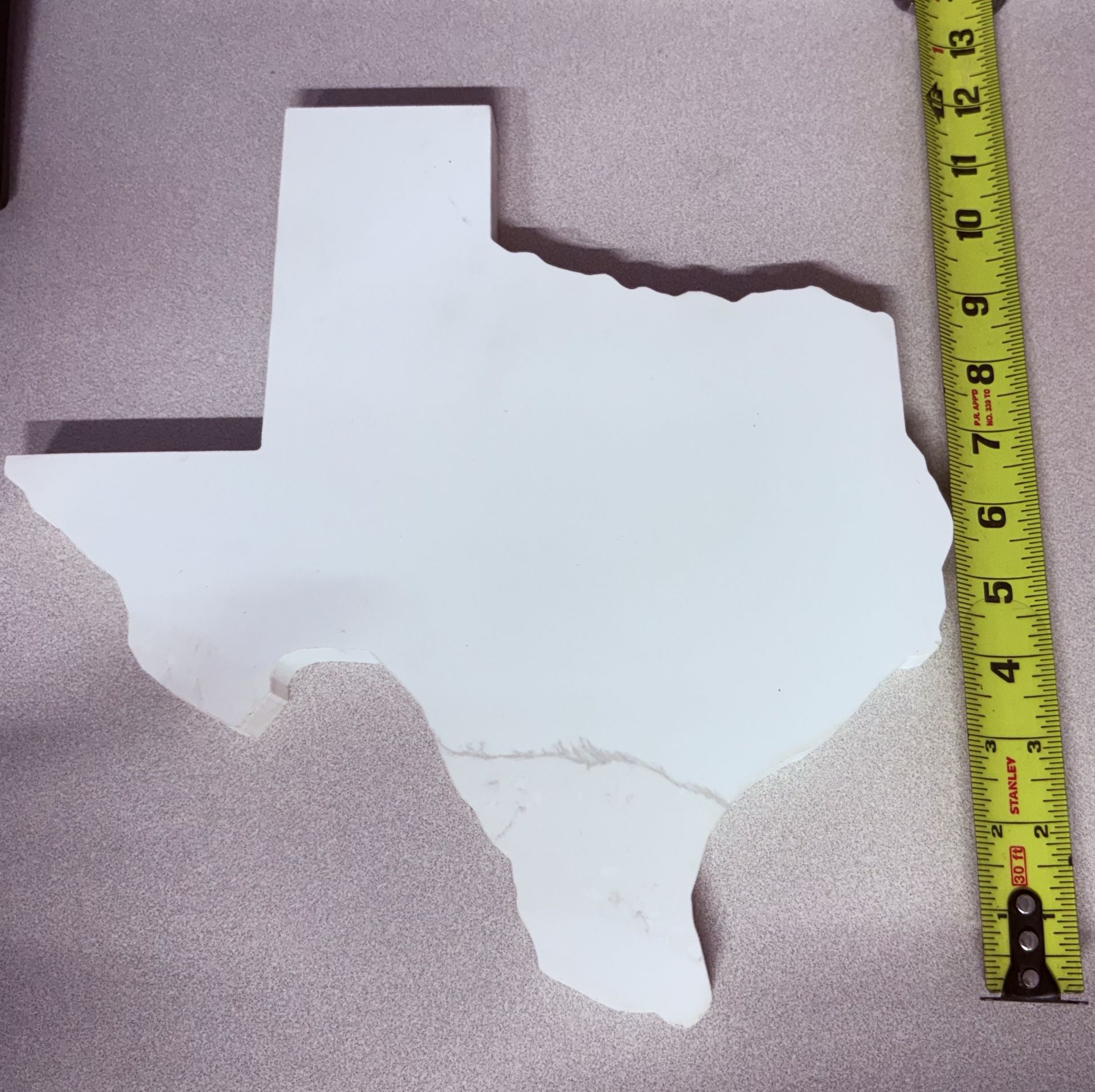White Quartz Texas cutout