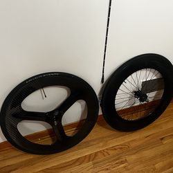 Carbon wheelset tri and rear 88